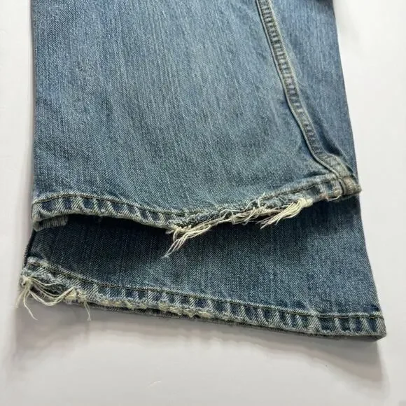 Cruel Girl Low Rise Bootcut Jeans Mid Wash Distressed 13R Rodeo Grunge - Picture 3 of 16